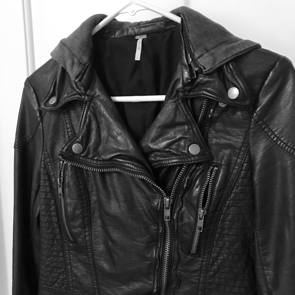 Free People Faux Leather Moto Jacket - Picture 2 of 4